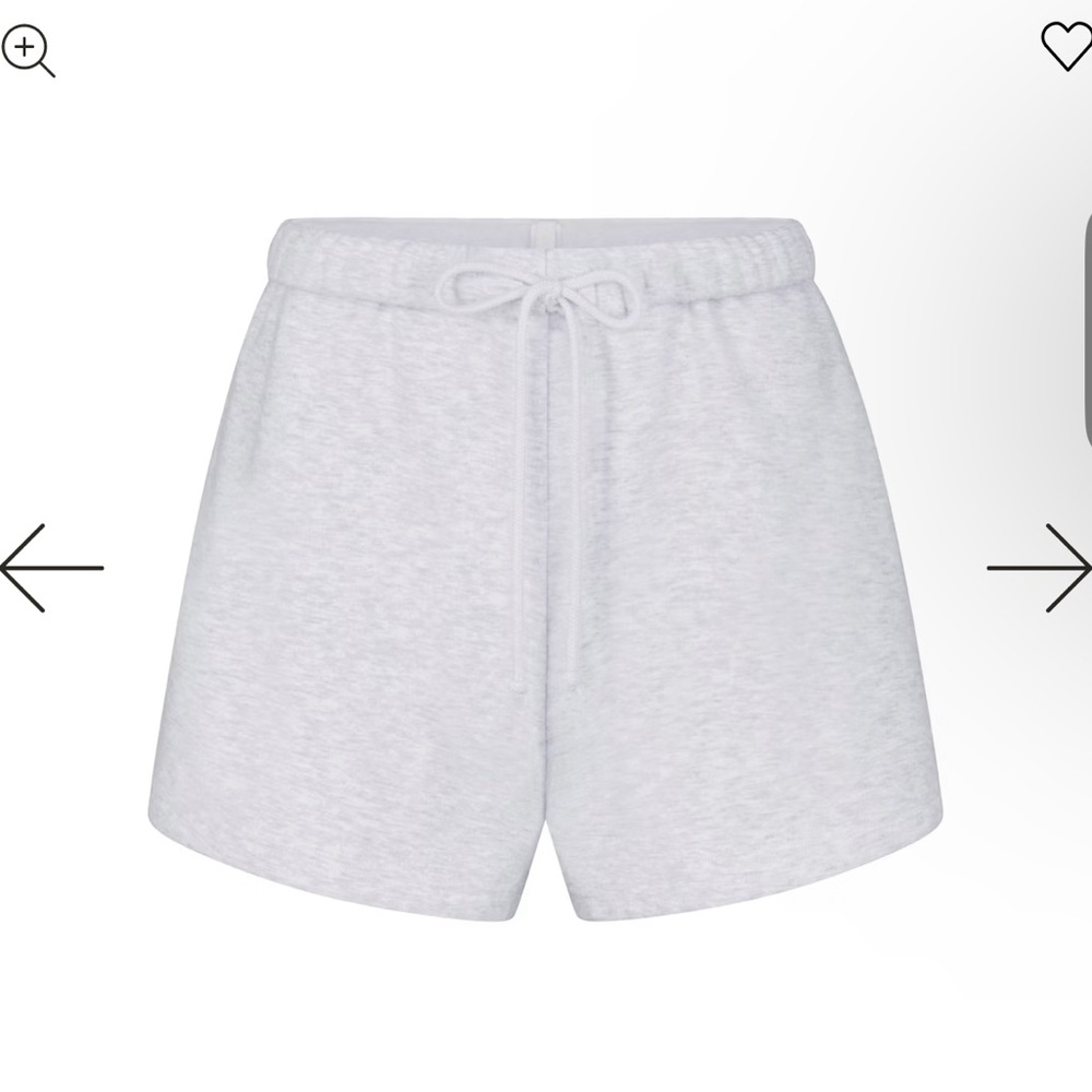 Skims cotton fleece gray shorts